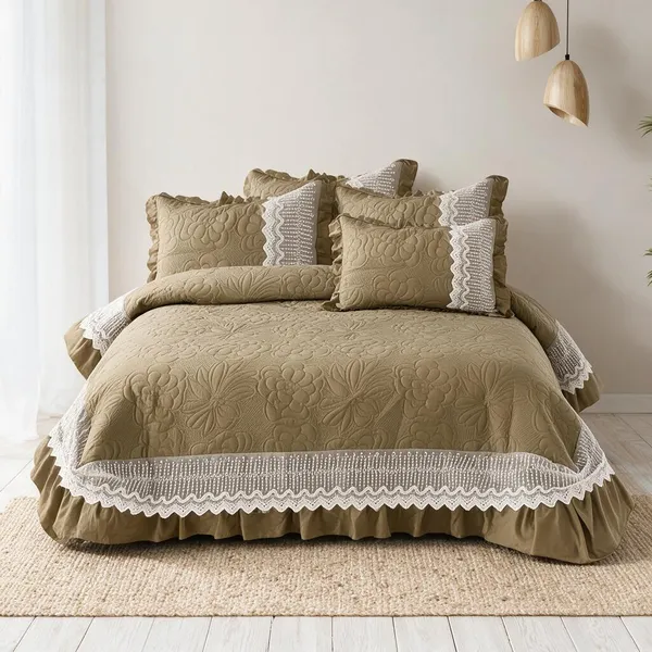 Beige_Cotton_Lace_Bed_Cover_For_Bedroom