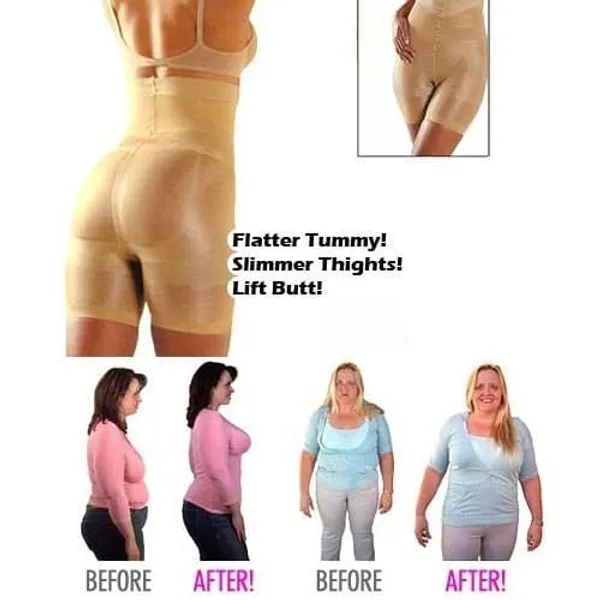 Beige_Stretch_Tummy_Control_Shapewear_Bodysuit_For_Women