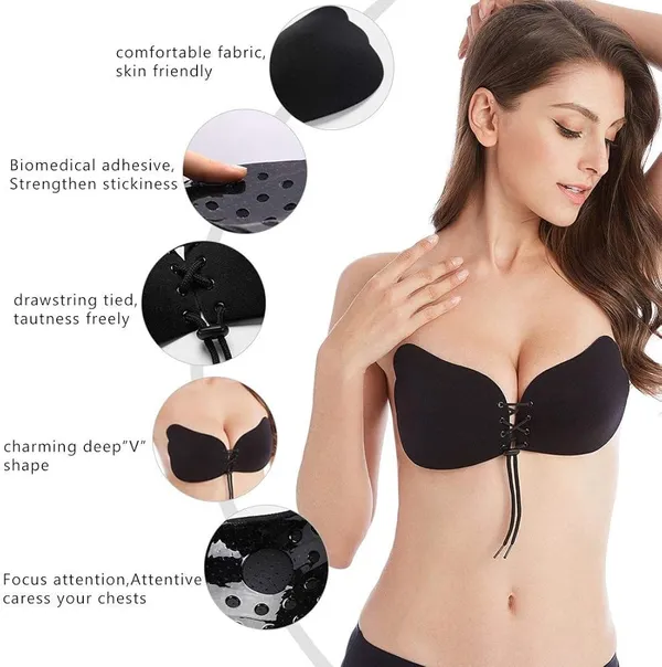 Black_Strapless_Lace_Up_Bra_For_Women