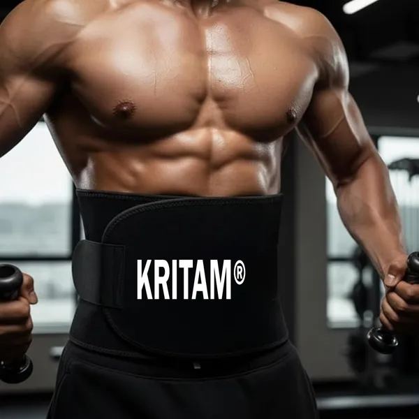 Black_Adjustable_Waist_Support_Belt_For_Fitness