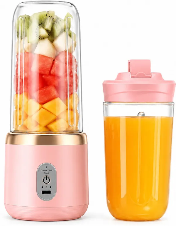 Pink_Portable_USB_Rechargeable_Blender