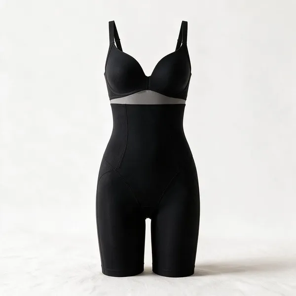 Black_Full_Coverage_Shaping_Bodysuit_For_Women