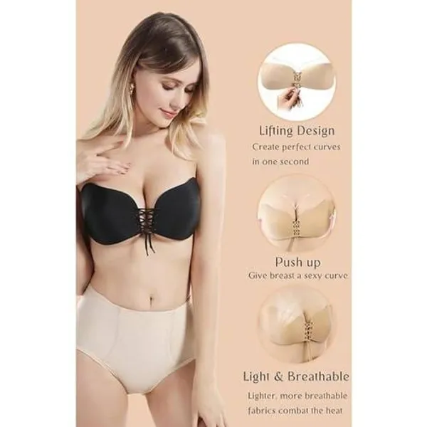 Black_Strapless_Lace_Up_Bra_For_Women