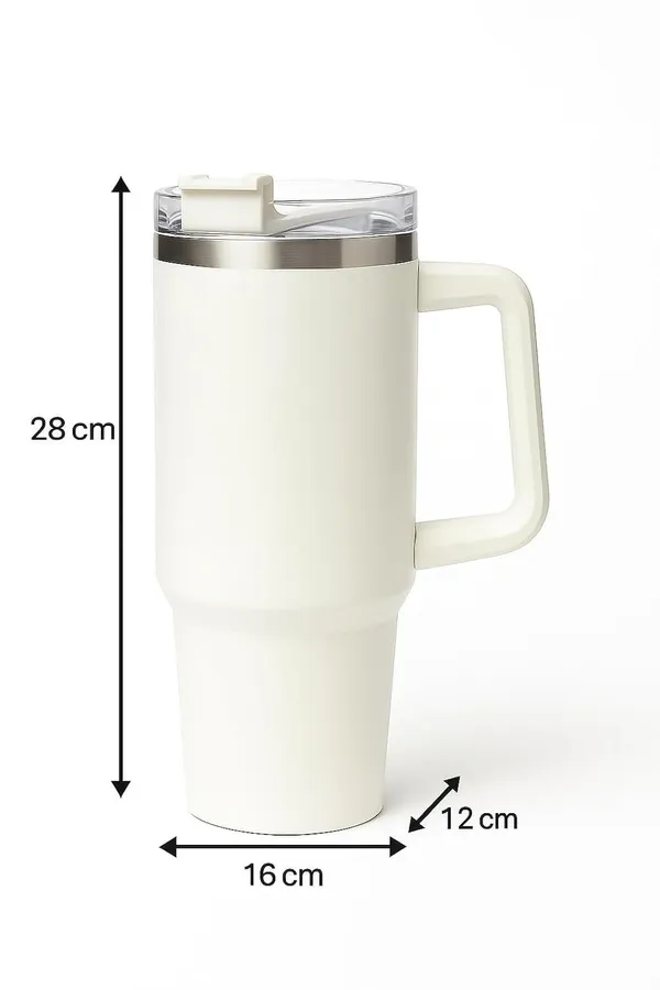White_Stainless_Steel_Travel_Tumbler_With_Straw