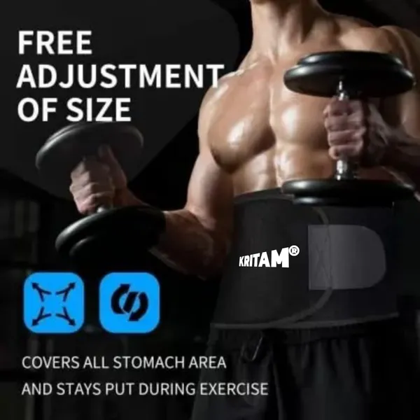 Black_Adjustable_Waist_Support_Belt_For_Fitness