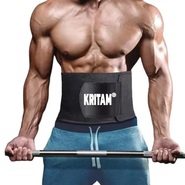 Black_Adjustable_Waist_Support_Belt_For_Fitness