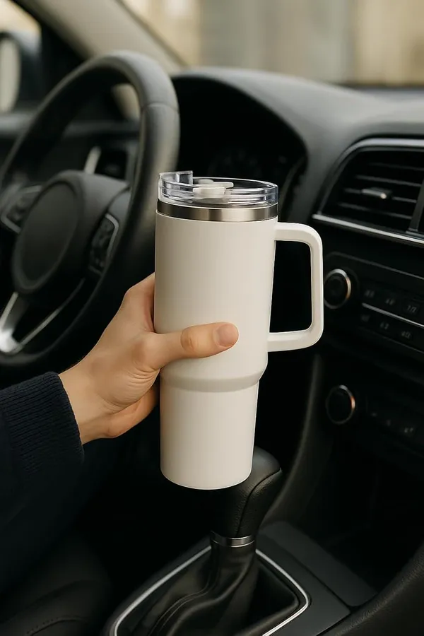 White_Stainless_Steel_Travel_Tumbler_With_Straw