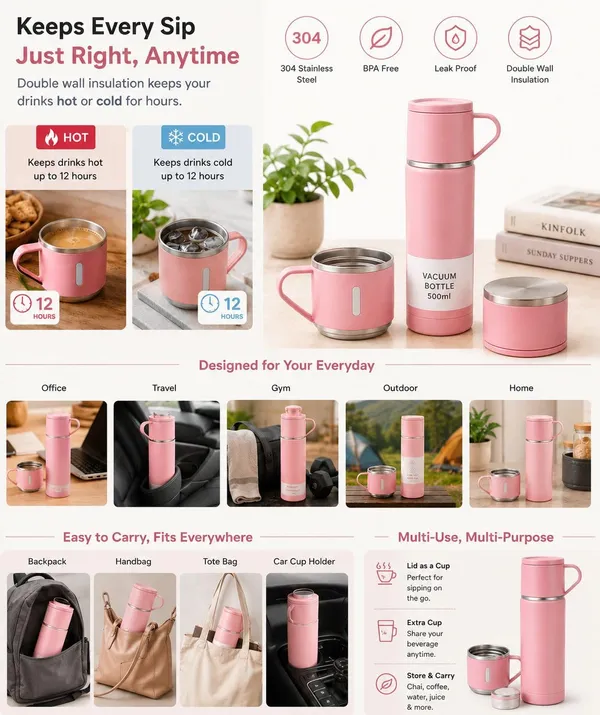 Vacuum_Insulated_Solid_Pink_Bottle_And_Cup_Set