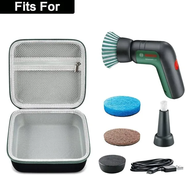 Green_Cordless_Electric_Spin_Scrubber_With_Cleaning_Accessories