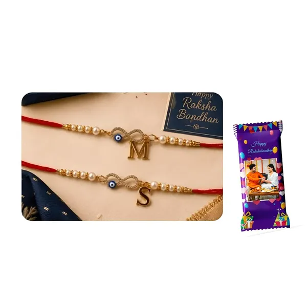 Alphabet_Letter_Evil_Eye_Thread_Rakhi_With_Chocolate