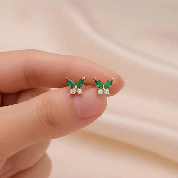 Gold_Plated_Butterfly_Stud_Earrings