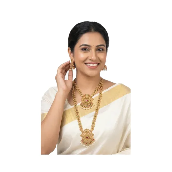 Temple_Necklace_Set_With_Jhumka_Earrings