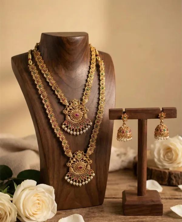 Temple_Necklace_Set_With_Jhumka_Earrings