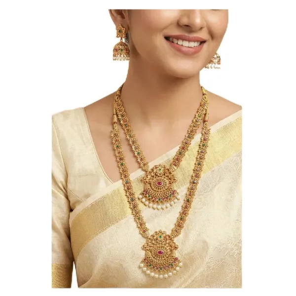 Temple_Necklace_Set_With_Jhumka_Earrings