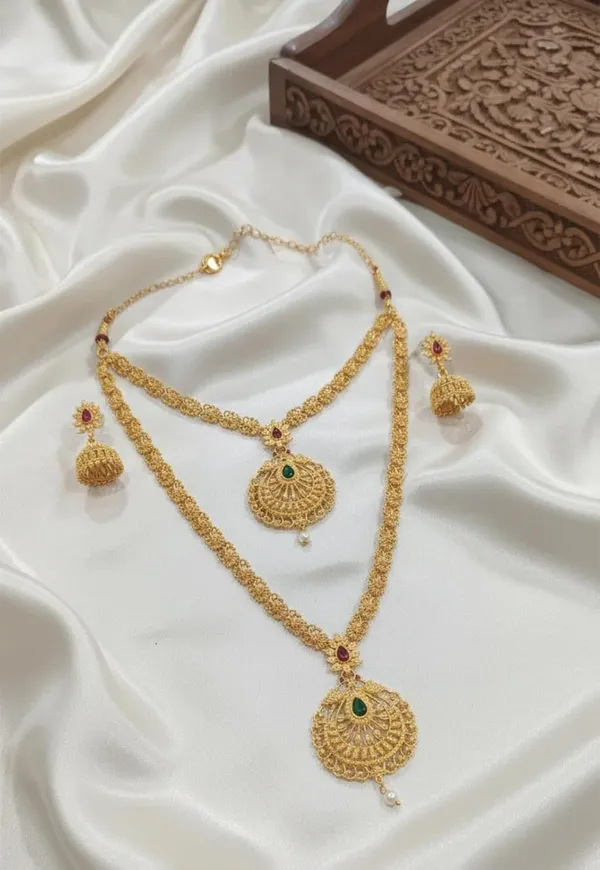 Temple_Necklace_Set_With_Jhumka_Earrings