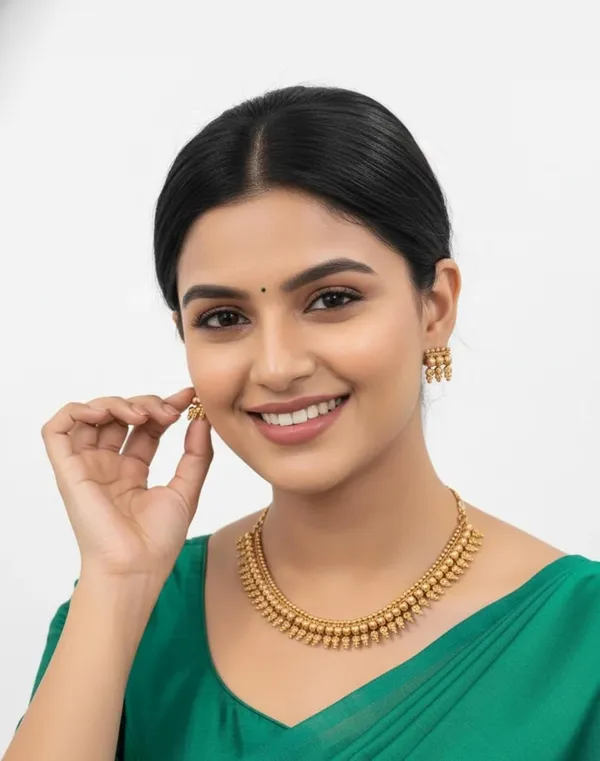 Temple_Jewelry_Set_With_Necklace_And_Jhumka_Earrings