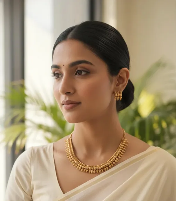 Temple_Jewelry_Set_With_Necklace_And_Jhumka_Earrings