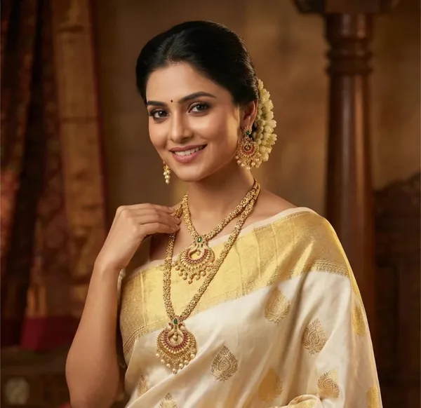 Semi_Bridal_Jewellery_Set_With_Necklace_And_Earrings