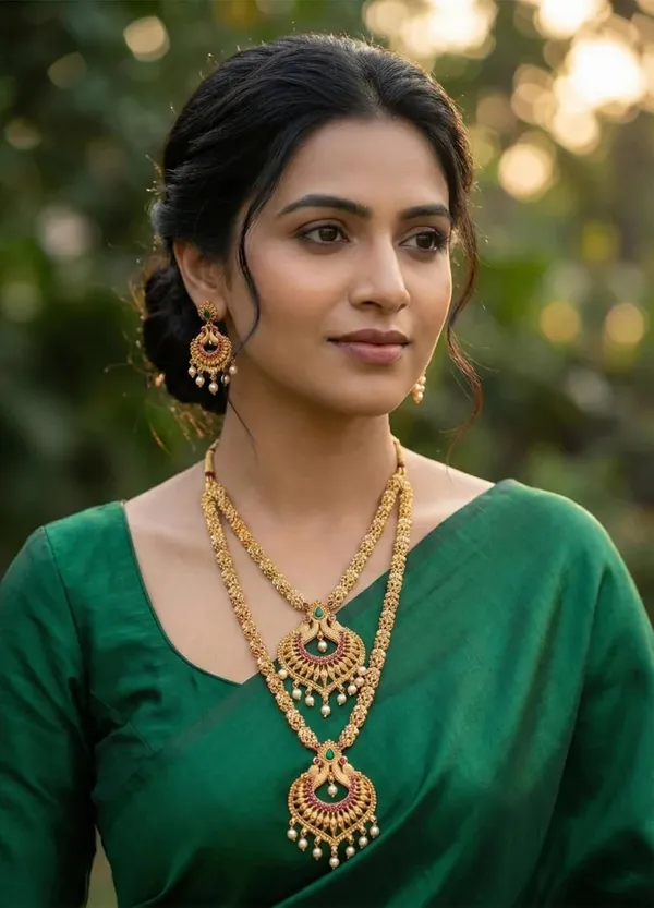 Semi_Bridal_Jewellery_Set_With_Necklace_And_Earrings
