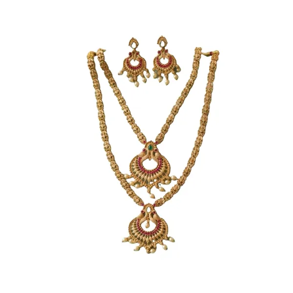 Semi_Bridal_Jewellery_Set_With_Necklace_And_Earrings