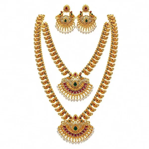 Temple_Jewellery_Necklace_Set_With_Jhumka_Earrings