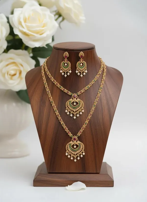 Temple_Jewellery_Necklace_Set_With_Earrings