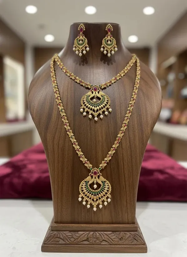 Temple_Jewellery_Necklace_Set_With_Earrings