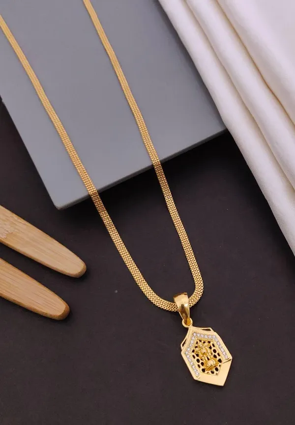 American_Diamond_Pendant_With_Chain