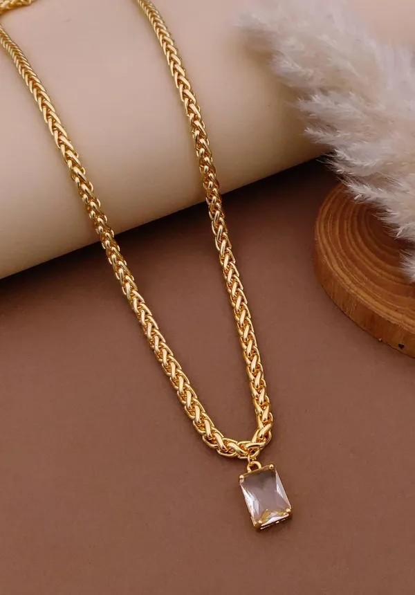 Rectangle_Crystal_Chain_Pendant_Necklace_For_Men