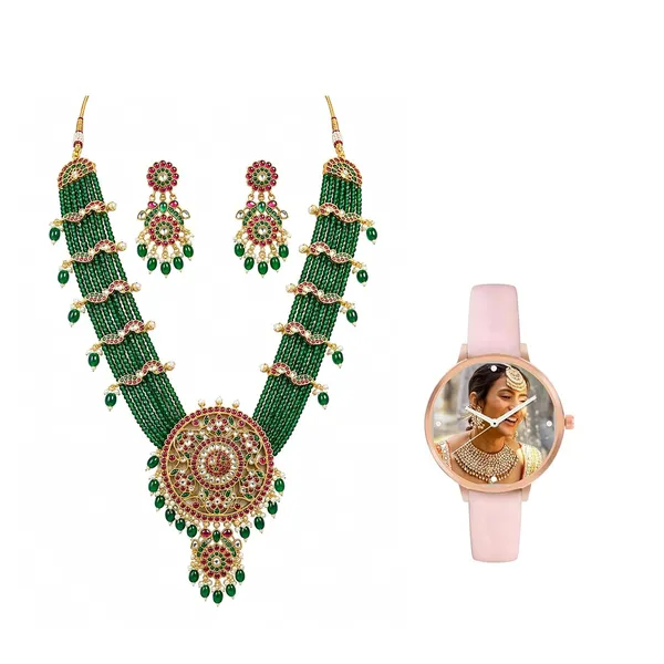 Kundan_Beads_Necklace_And_Earrings_Set