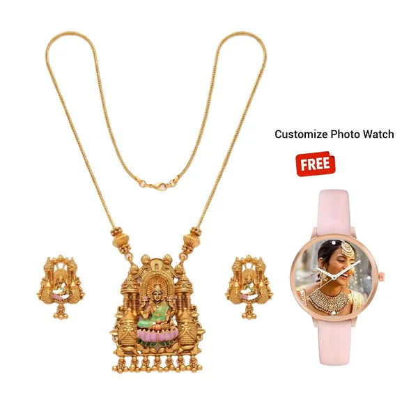 Temple_Long_Necklace_Jewellery_Set_With_Pendant_And_Jhumka_Earrings
