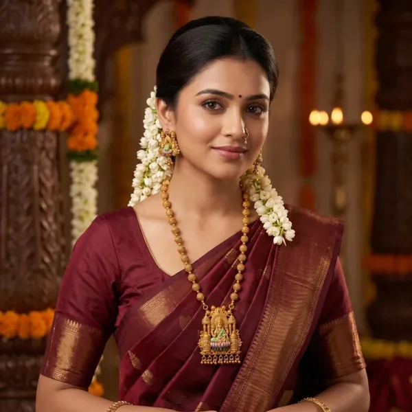 Temple_Necklace_Jewellery_Set_With_Pendant_And_Jhumka_Earrings