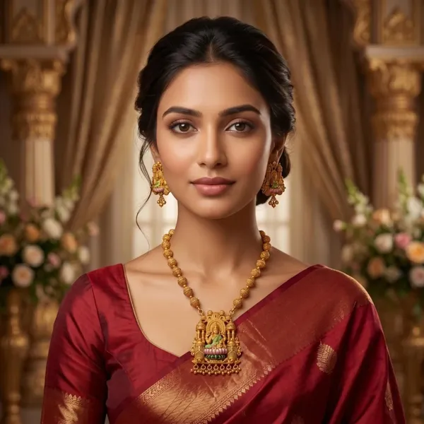 Temple_Necklace_Jewellery_Set_With_Pendant_And_Jhumka_Earrings