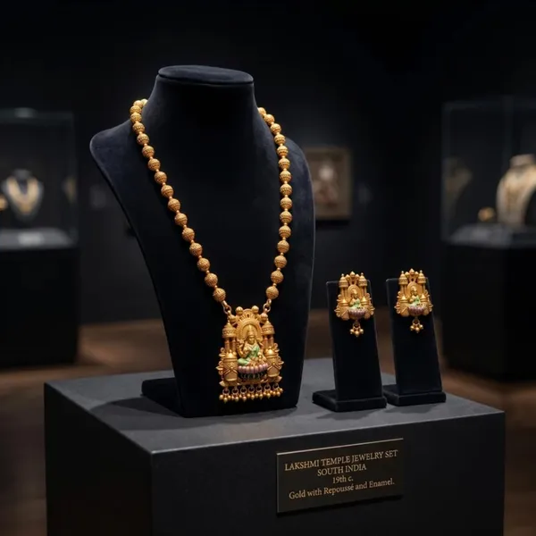 Temple_Necklace_Jewellery_Set_With_Pendant_And_Jhumka_Earrings