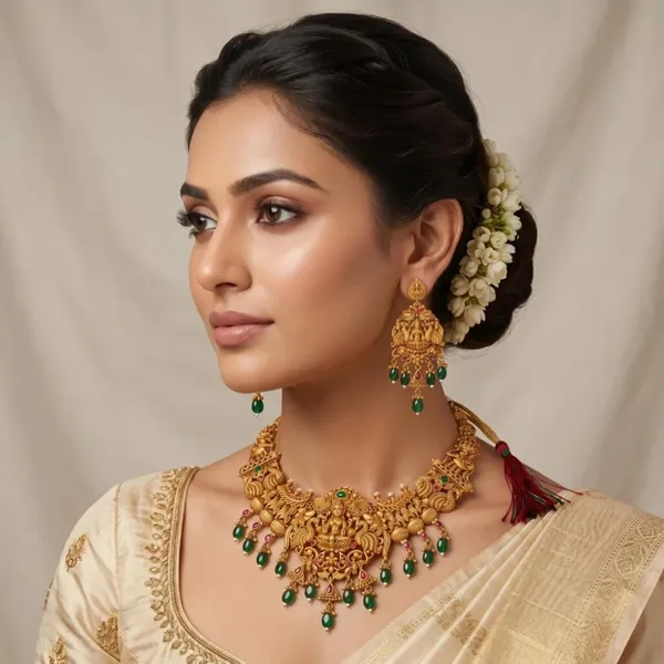 Temple_Long_Necklace_Jewellery_Set_With_Pendant_And_Jhumka_Earrings