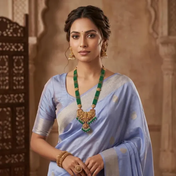 Goddess_Lakshmi_Temple_Jewellery_Set_With_Pendant_And_Jhumka_Earrings