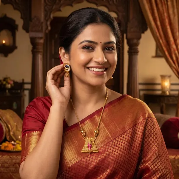 Goddess_Lakshmi_Temple_Jewellery_Set_With_Pendant_And_Jhumka_Earrings