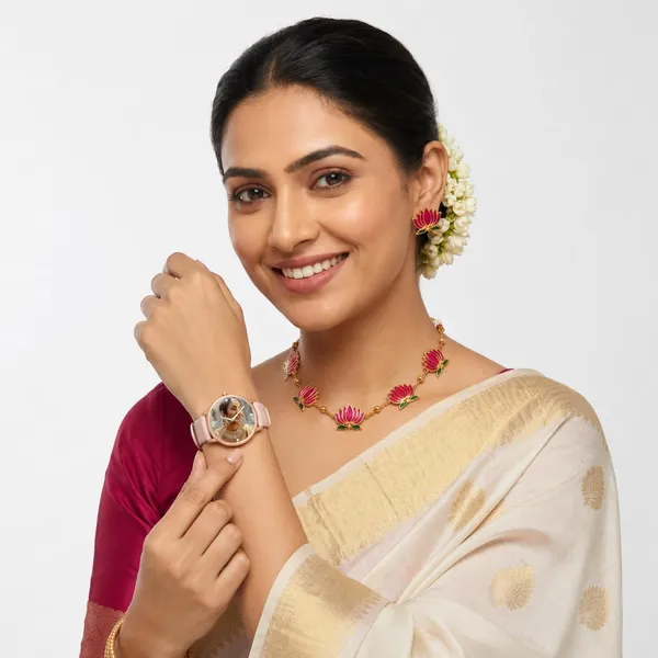 South_Indian_Long_Haram_Jewellery_Set_With_Jhumka_Earrings