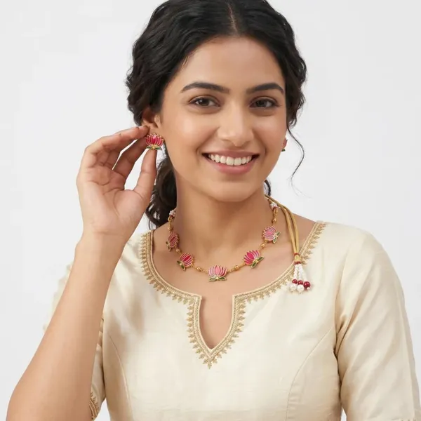 South_Indian_Long_Haram_Jewellery_Set_With_Jhumka_Earrings