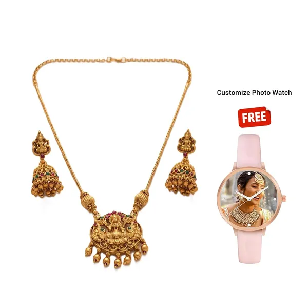 Temple_Design_Lakshmi_Ganesha_Long_Haram_Jewellery_Set_With_Jhumka_Earrings