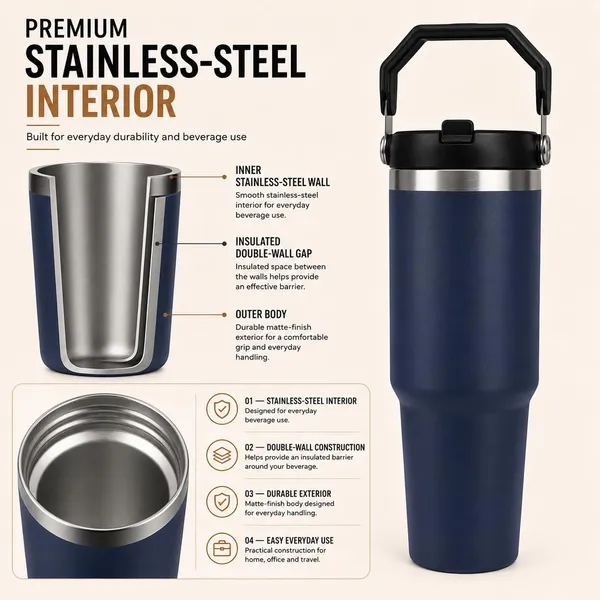 Personalized_1000_ml_Stainless_Steel_Tumbler,Blue|_Custom_Name_Engraved,_Handle_&_Straw_Lid,_Double_Wall_Vacuum_Insulated,_Leakproof,_for_Hot_&_Cold_Drinks