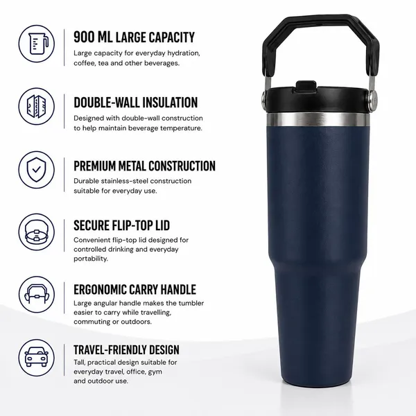Personalized_1000_ml_Stainless_Steel_Tumbler,Blue|_Custom_Name_Engraved,_Handle_&_Straw_Lid,_Double_Wall_Vacuum_Insulated,_Leakproof,_for_Hot_&_Cold_Drinks