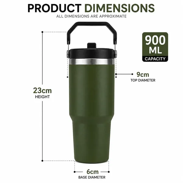 Personalized_1000_ml_Stainless_Steel_Tumbler,_Green_|_Custom_Name_Engraved,_Handle_&_Straw_Lid,_Double_Wall_Vacuum_Insulated,_Leakproof,_for_Hot_&_Cold_Drinks