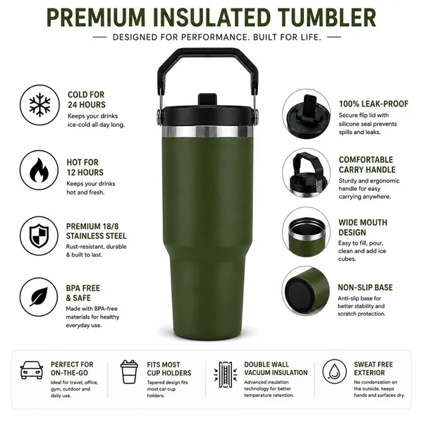 Personalized_1000_ml_Stainless_Steel_Tumbler,_Green_|_Custom_Name_Engraved,_Handle_&_Straw_Lid,_Double_Wall_Vacuum_Insulated,_Leakproof,_for_Hot_&_Cold_Drinks
