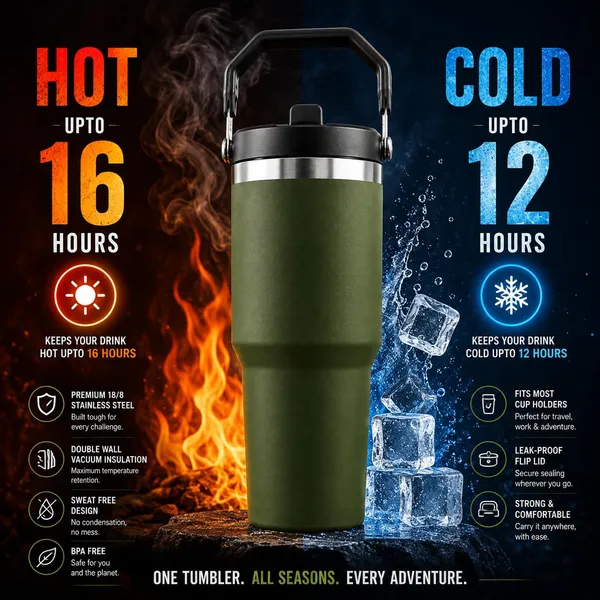 Personalized_1000_ml_Stainless_Steel_Tumbler,_Green_|_Custom_Name_Engraved,_Handle_&_Straw_Lid,_Double_Wall_Vacuum_Insulated,_Leakproof,_for_Hot_&_Cold_Drinks