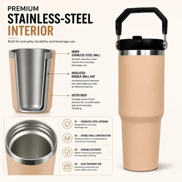 Personalized_1200_ml_Stainless_Steel_Tumbler,Peach_|_Custom_Name_Engraved,_Handle_&_Straw_Lid,_Double_Wall_Vacuum_Insulated,_Leakproof,_for_Hot_&_Cold_Drinks