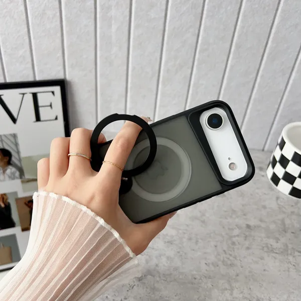 Iphone_17_Air_Black_Pc+Tpu_Back_Cover_With_Ring_Holder