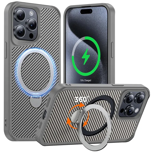 Iphone_Carbon_Grey_Magsafe_Compatible_Ring_Case