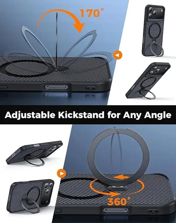 Iphone_Carbon_Black_Shockproof_Magnetic_Ring_Case