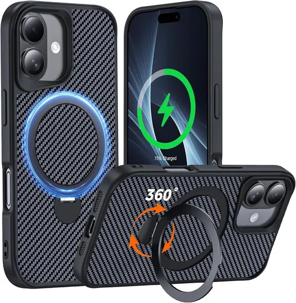 Iphone_Carbon_Black_Pc_Tpu_Magnetic_Case